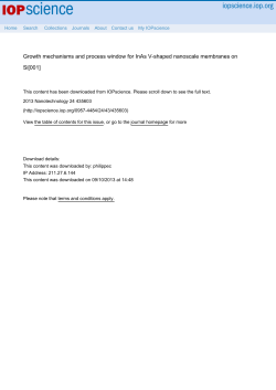 Growth mechanisms and process window for InAs V