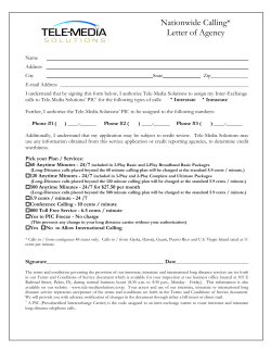 Nationwide Calling* Letter of Agency - Tele