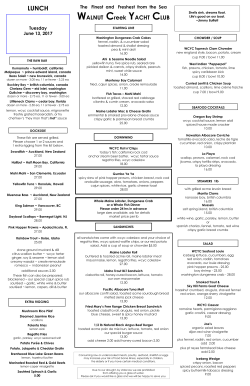 Lunch - Walnut Creek Yacht Club