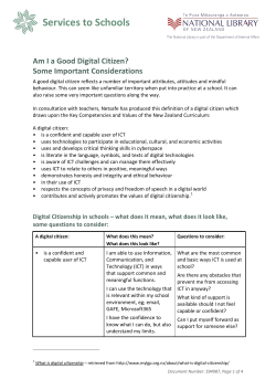 Am I a good digital citizen? Some important considerations