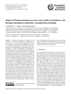 Impact of biomass burning on ocean water quality in Southeast Asia