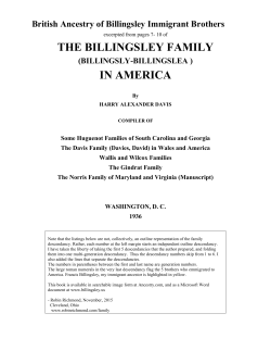 Billingsley Family
