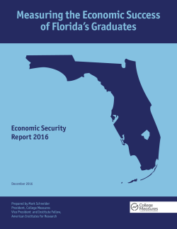 Measuring the Economic Success of Florida`s Graduates