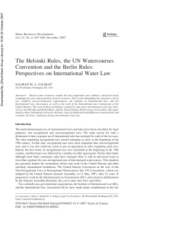 The Helsinki Rules, the UN Watercourses Convention and the Berlin