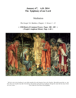 The Epiphany of our Lord - Our Lady of Seven Sorrows Priory