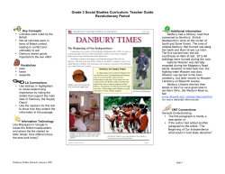 Grade 3 Social Studies Curriculum: Teacher Guide Revolutionary