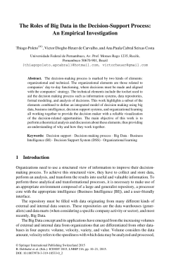 The Roles of Big Data in the Decision