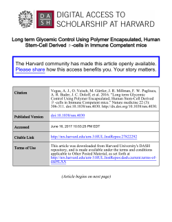 Long term Glycemic Control Using Polymer Encapsulated, Human