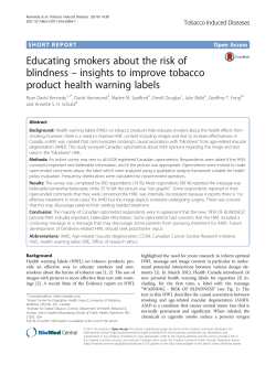Educating smokers about the risk of blindness &ndash; insights to improve