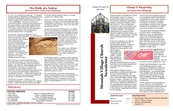 Messiah Village C hurch New sletter