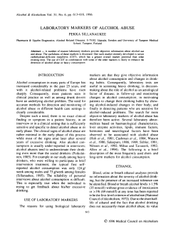 laboratory markers of alcohol abuse