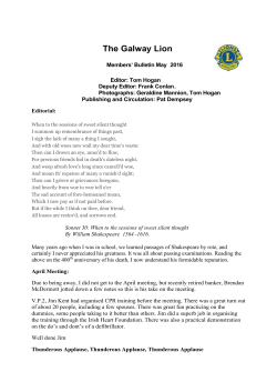 Bulletin 2016 May - Galway Lions Club