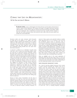 corals that live on mountaintops - Marine Conservation Biology