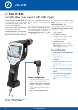 DP 500/ DP 510 Portable dew point meters with data