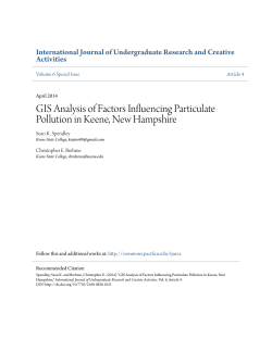 GIS Analysis of Factors Influencing Particulate Pollution in Keene
