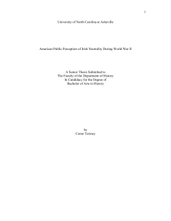 American Public Perception of Irish Neutrality During World War II