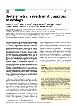 Biotelemetry: a mechanistic approach to ecology