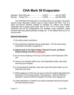 CHA Mark 50 Evaporator