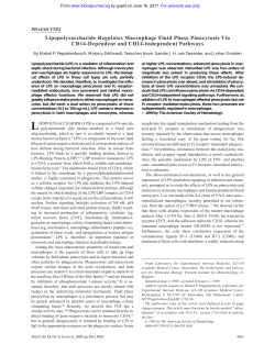 Lipopolysaccharide Regulates Macrophage Fluid Phase Pinocytosis