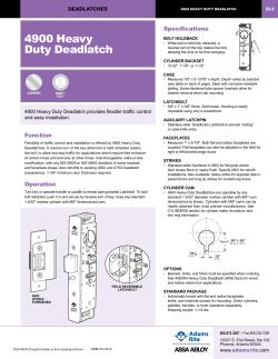 4900 Heavy Duty Deadlatch