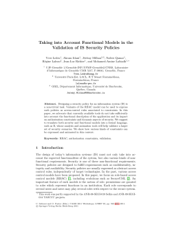 Taking into Account Functional Models in the