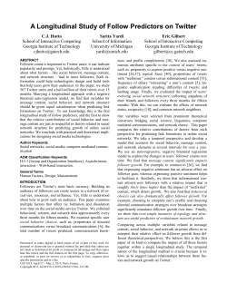 A Longitudinal Study of Follow Predictors on Twitter