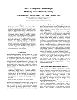 Order of Magnitude Reasoning in Modeling