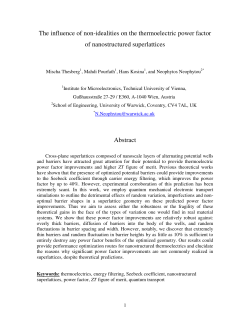 The influence of non-idealities on the thermoelectric power factor of