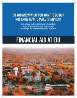 financial aid brochure