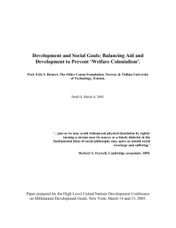 Erik Reinert - the United Nations