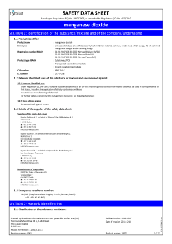 SAFETY DATA SHEET manganese dioxide