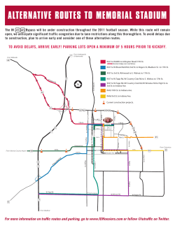 ALTERNATIVE ROUTES TO MEMORIAL STADIUM