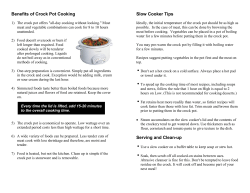 Crock Pot Cooking - Dunn County - University of Wisconsin