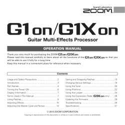 G1Xon Operation Manual