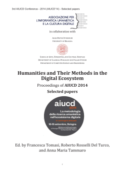 Humanities and Their Methods in the Digital Ecosystem