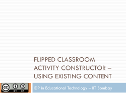 flipped classroom activity constructor &ndash; using existing content