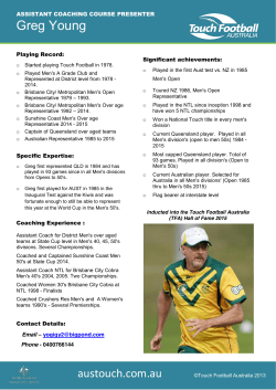 Greg Young - Ireland Touch Association