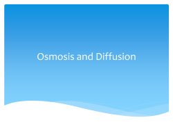 Osmosis and Diffusion