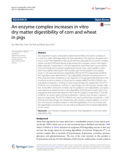 An enzyme complex increases in vitro dry matter digestibility of corn