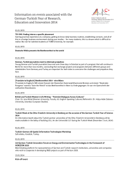Information on events associated with the German