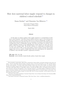 How does maternal labor supply respond to changes in