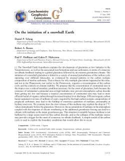 On the initiation of a snowball Earth