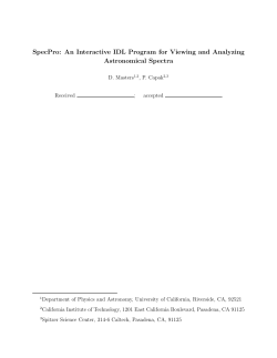 SpecPro: An Interactive IDL Program for Viewing and Analyzing