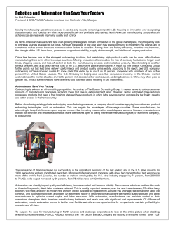 Robotics and Automation Can Save Your Factory