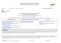 INSTRUCTIONAL FOCUS DOCUMENT Grade 5