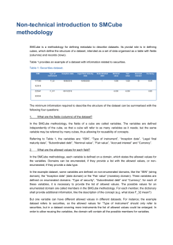 Non-technical introduction to SMCube methodology
