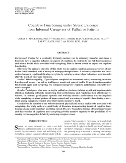 Cognitive Functioning under Stress: Evidence from Informal