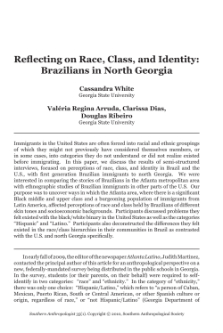 Brazilians in North Georgia - Southern Anthropological Society
