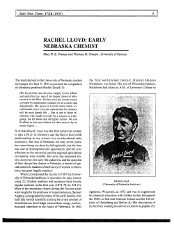rachel lloyd: early nebraska chemist