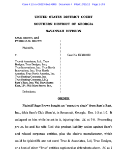 UNITED STATES DISTRICT COURT SOUTHERN